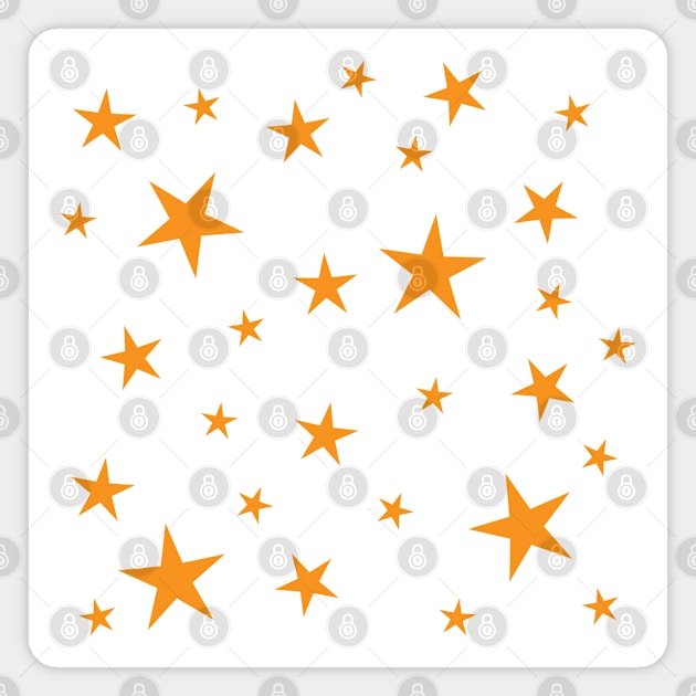 Mustard Yellow Stars Pattern Magnet by stuartjsharples